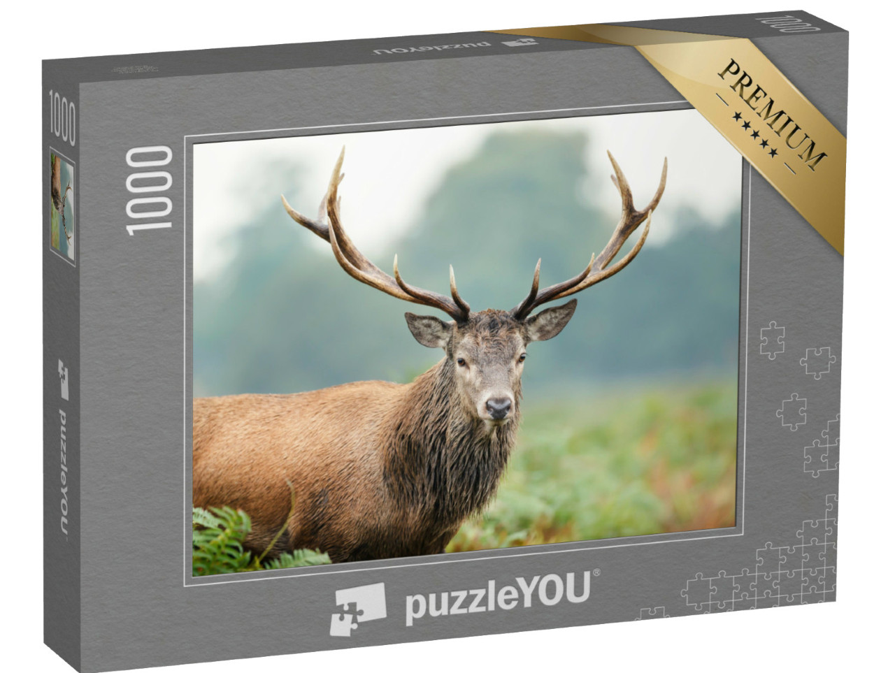 Puzzle 1000 Teile „Nahaufnahme eines Rothirsches“
