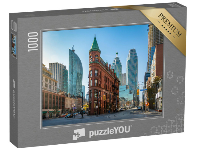 Puzzle 1000 Teile „Flatiron Building in der Innenstadt von Toronto, Kanada“