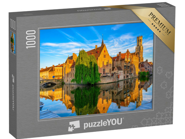 Puzzle 1000 Teile „Wunderschönes historisches Stadtzentrum von Brügge, Belgien“