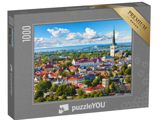 Puzzle 1000 Teile „Panorama der Altstadt von Tallinn, Estland“