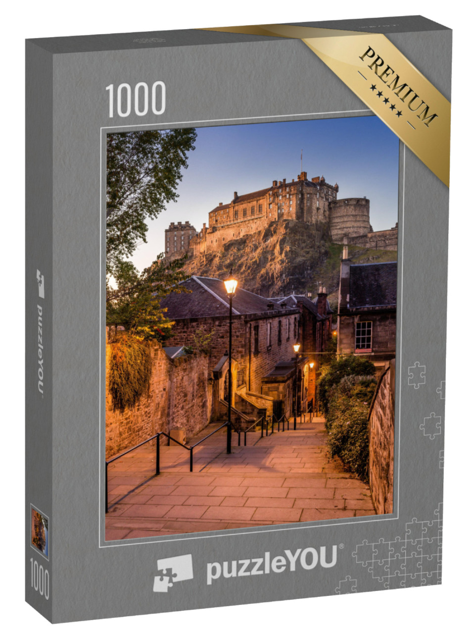 Puzzle 1000 Teile „Edinburgh Castle vom Heriot Place aus“