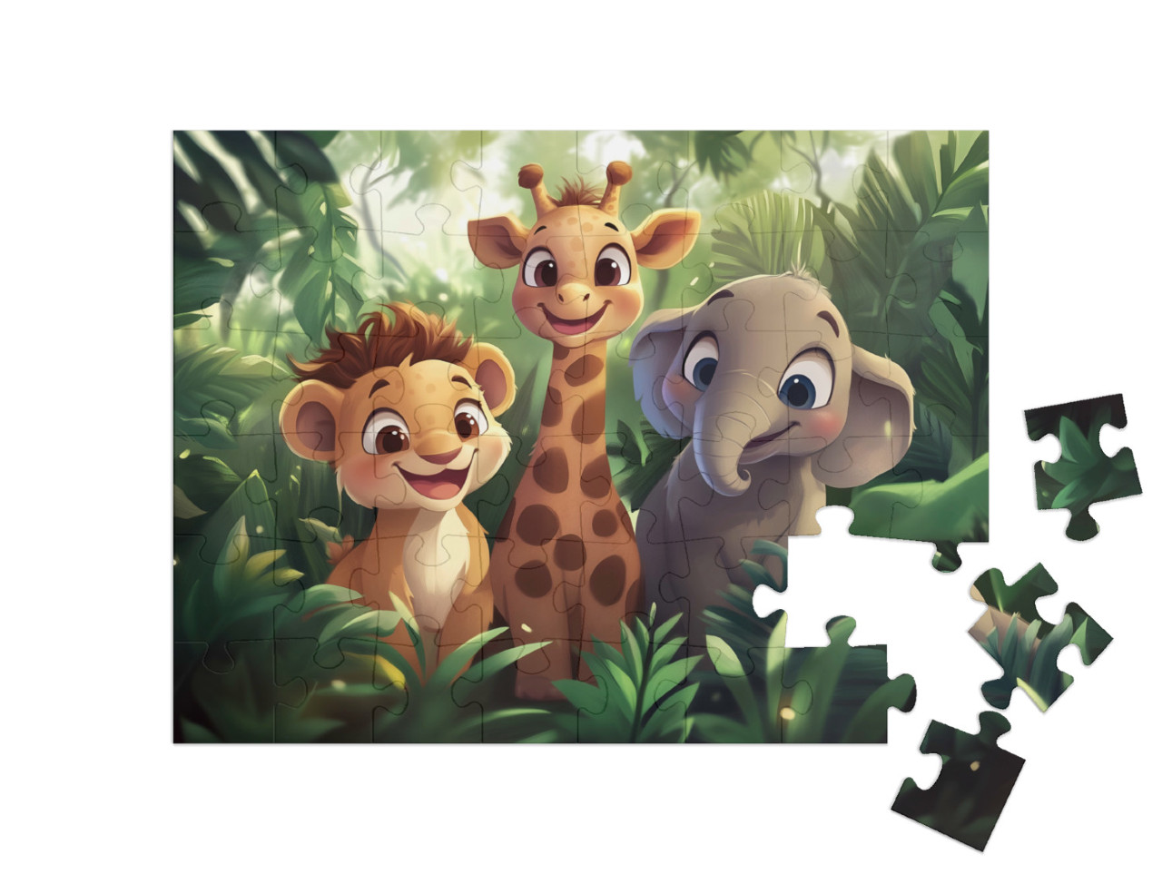 Puzzle 48 Teile „Kleine Freunde und große Träumer“