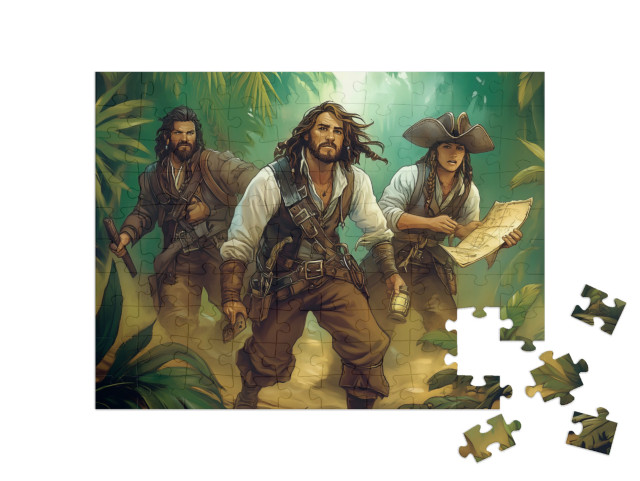Puzzle 100 Teile „Das geheime Versteck der Piraten“