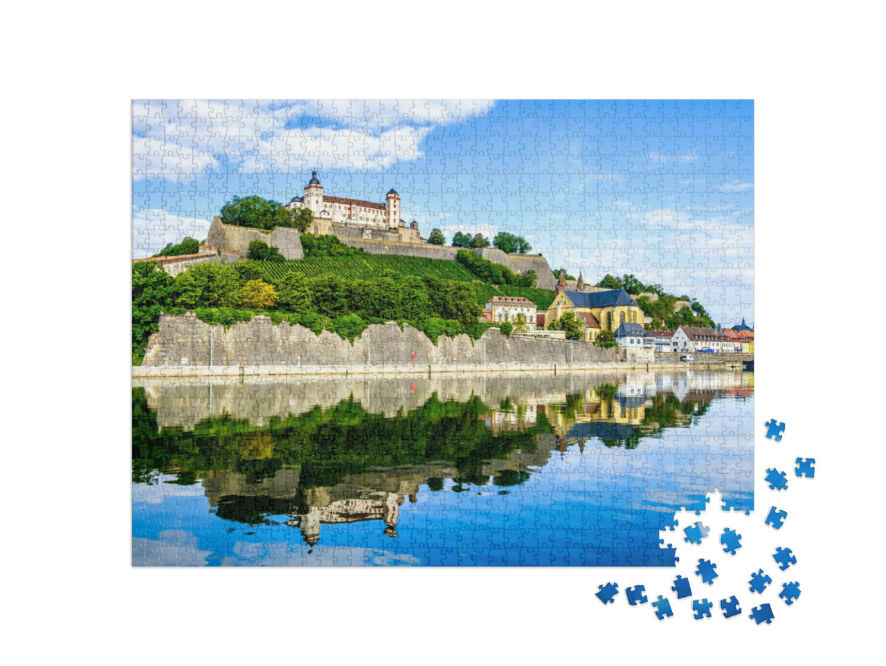 Puzzle 1000 Teile „Altstadt von Würzburg in Deutschland“