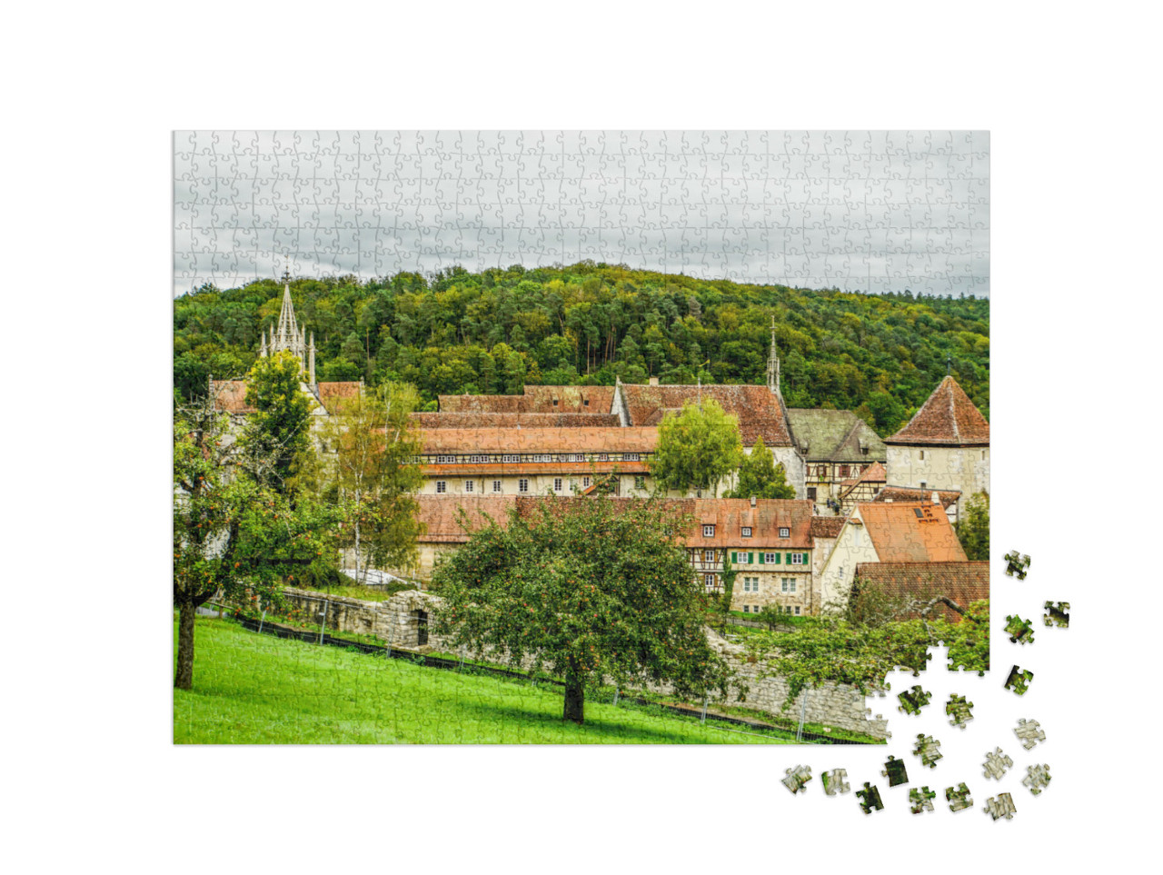 Puzzle 1000 Teile „Altes, wunderschönes Kloster Bebenhausen im Schönbuch“