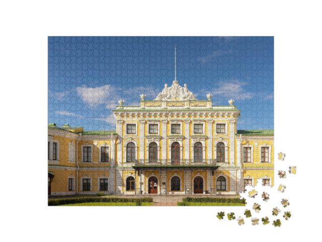 Puzzle 1000 Teile „Tver: Kaiserlicher Reisepalast, Blick vom Wolga-Ufer“