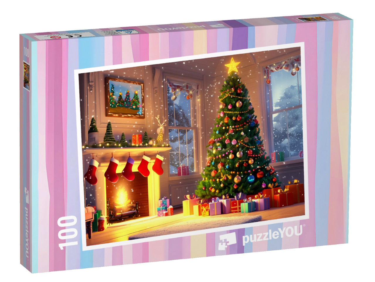 Puzzle 100 Teile „Der funkelnde Christbaum“