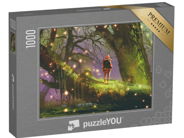 Puzzle 1000 Teile „Verwunschener Wald - Illustration“