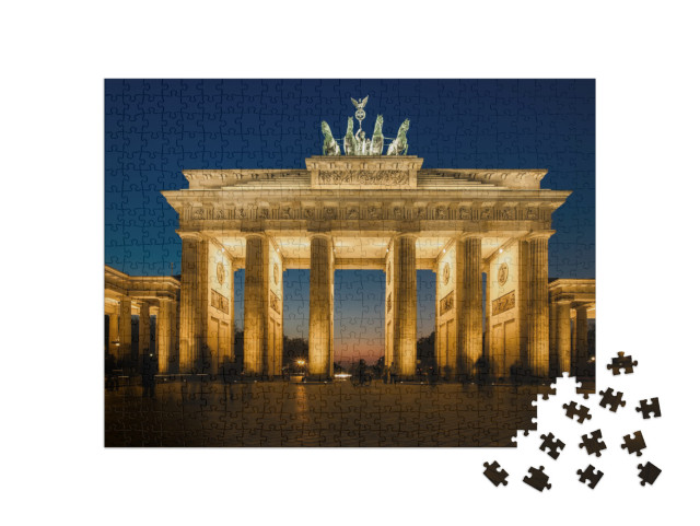Puzzle 500 Teile „Das beleuchtete Brandenburger Tor in Berlin“