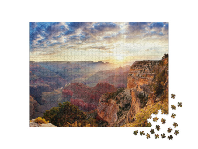 Puzzle 1000 Teile „Sonnenaufgang am Grand Canyon“