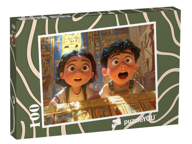 Puzzle 100 Teile „Der geheimnisvolle Schatz des Pharaos“