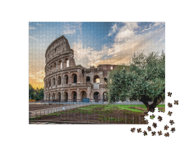 Puzzle 1000 Teile „Detail des Kolosseums in Rom, Italien“