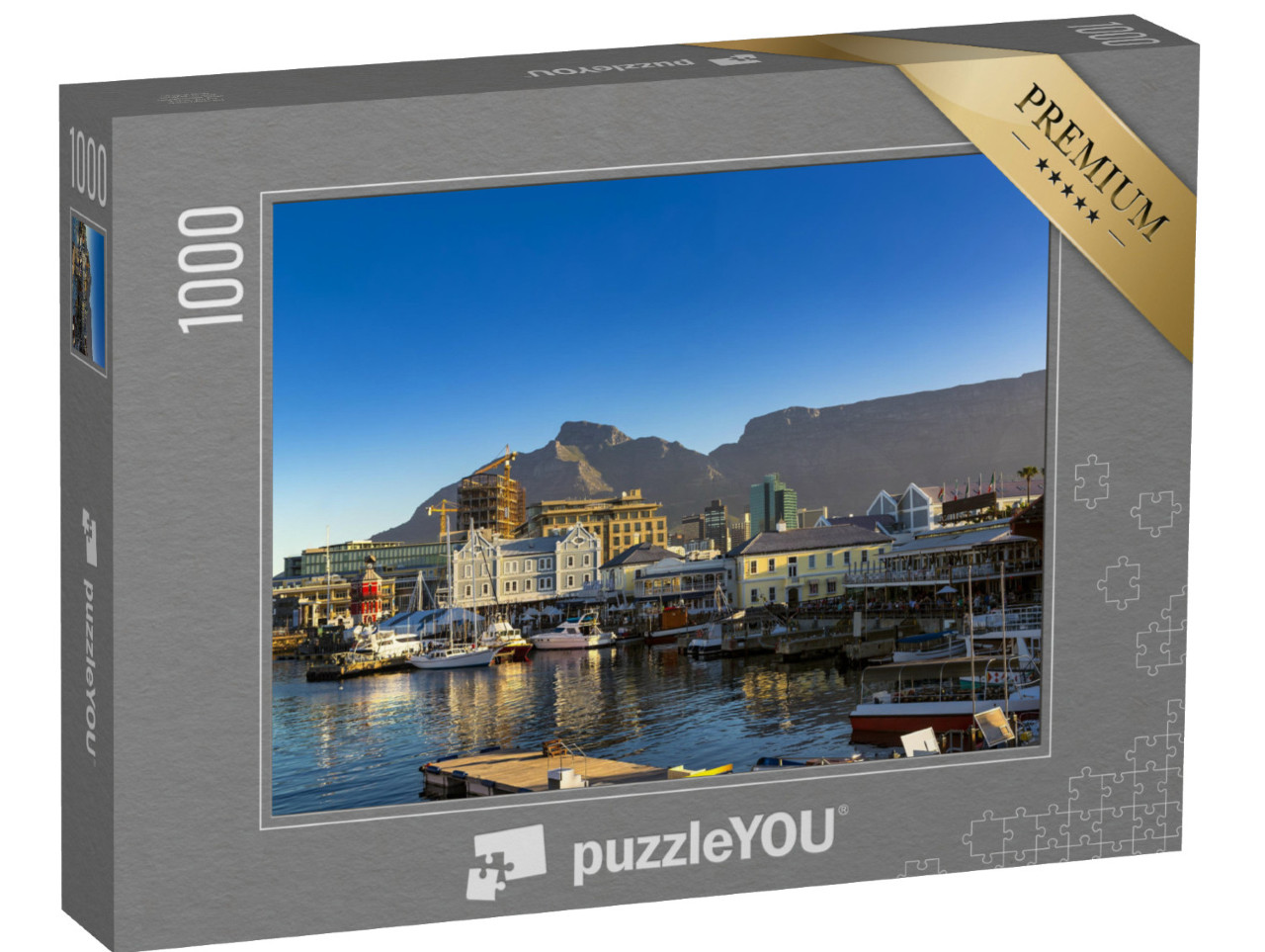 Puzzle 1000 Teile „Kapstadt, Südafrika: Victoria Basin, Devil's Peak und Tafelberg im Hintergrund“