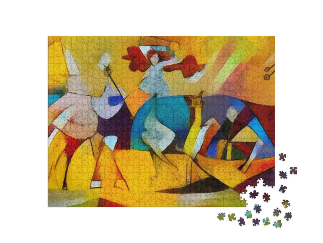 Puzzle 1000 Teile „Alternative Reproduktionen im Stil von von Picasso und Kandinsky“