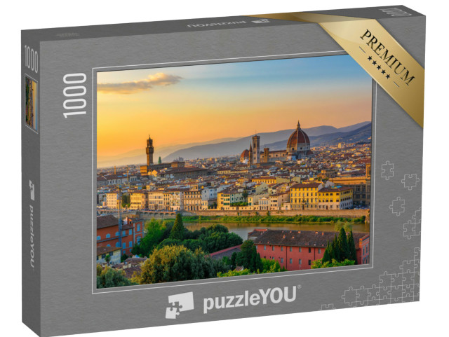 Puzzle 1000 Teile „Sonnenuntergang über Florenz“