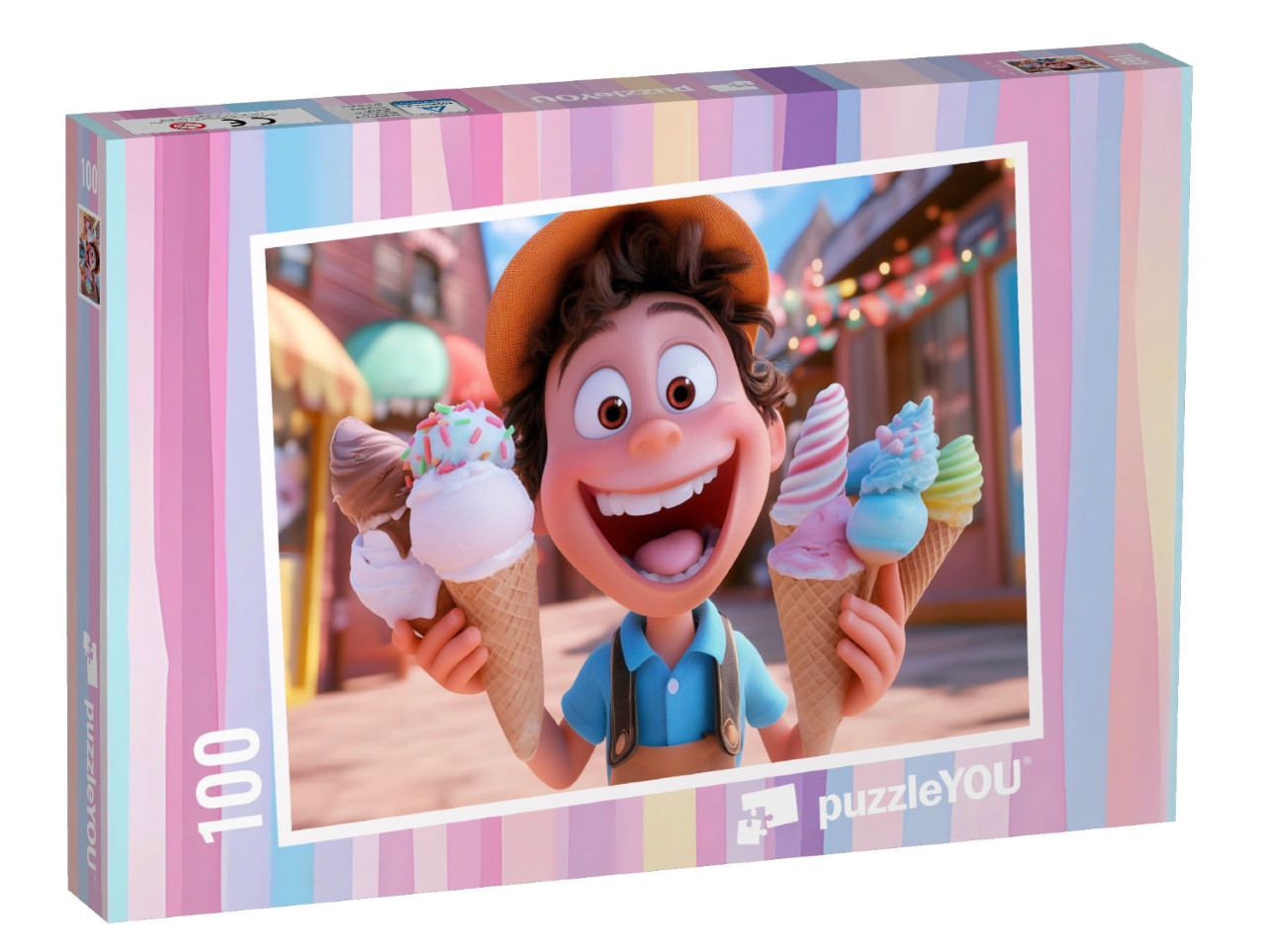 Puzzle 100 Teile „Hier kommt der Eismann“