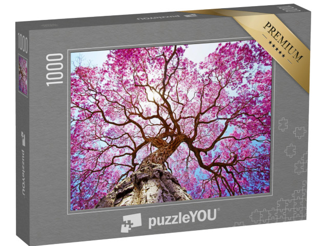 Puzzle 1000 Teile „Wunderschöner rosa Lapacho-Baum, Brasilien“