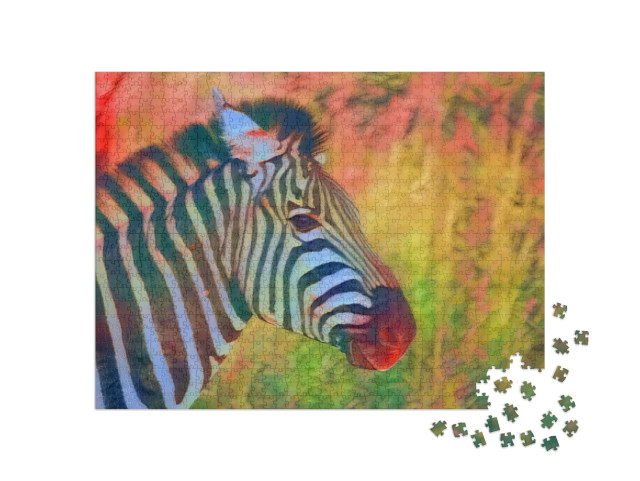 Puzzle 1000 Teile „im Kunst-Stil von Franz Marc - Zebra - Puzzle-Kollektion Künstler & Gemälde“