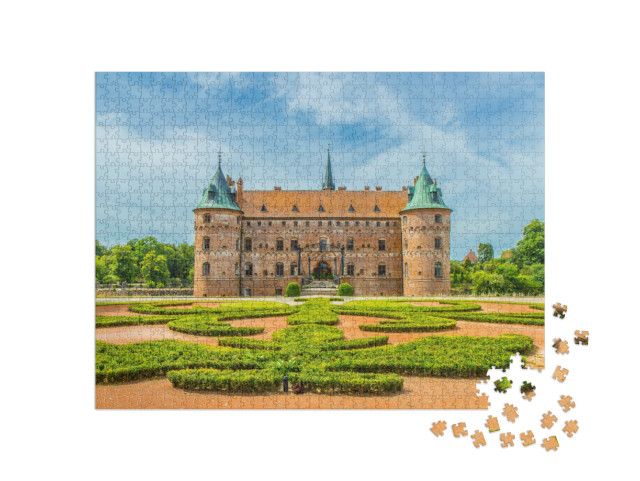 Puzzle 1000 Teile „Schloss Egeskov auf der Insel Fünen in Dänemark“