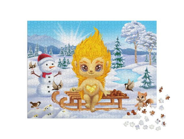 Puzzle 1000 Teile „GOLDY: Winter“