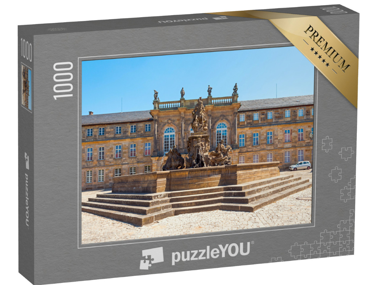 Puzzle 1000 Teile „Historischer Markgrafenbrunnen in Bayreuth, Deutschland“