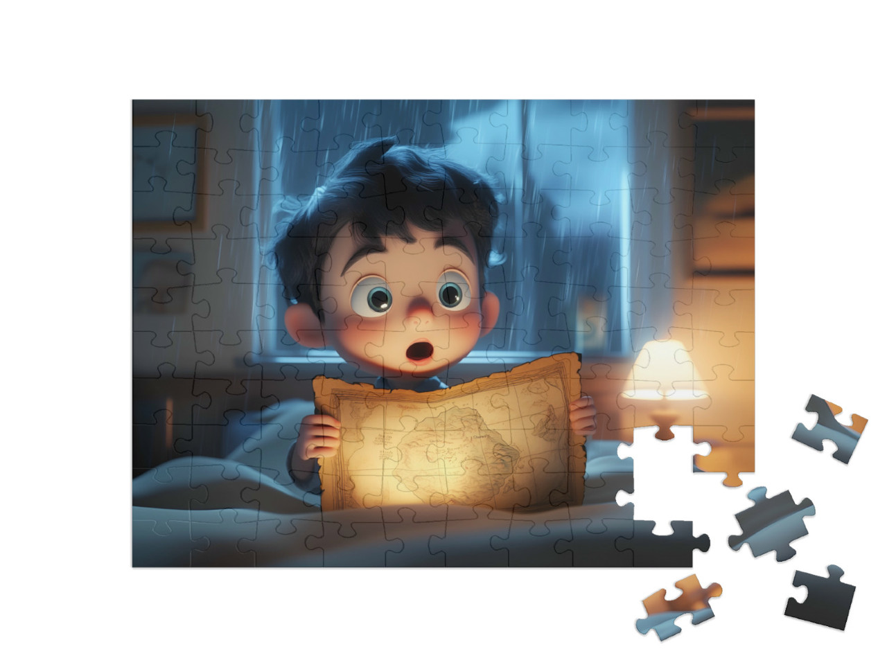 Puzzle 100 Teile „Ben kennt nun den Weg zum Piratenschatz“