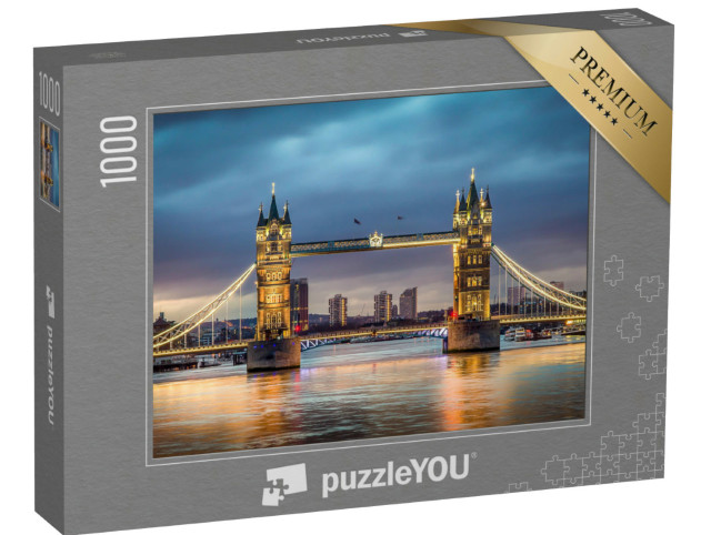 Puzzle 1000 Teile „Tower Bridge über der Themse im Sonnenuntergang“