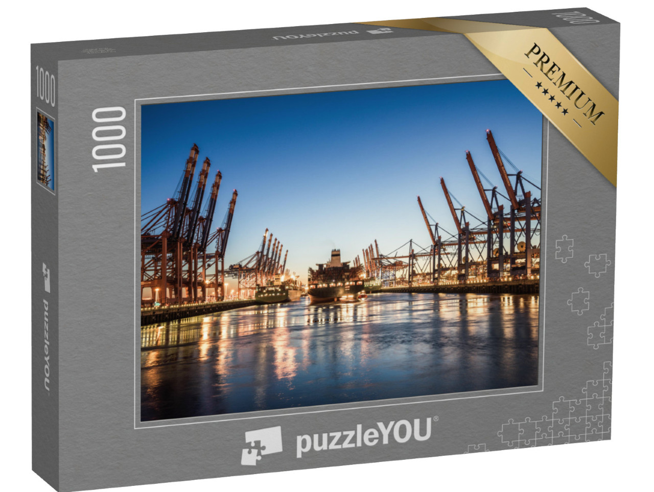 Puzzle 1000 Teile „Hamburger Hafen, Deutschland“