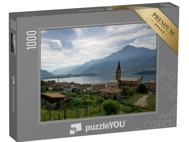 Puzzle 1000 Teile „Comer Meer mit Bergen und Wolken, Lombardei, Italien“