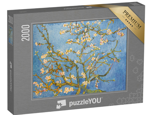 Puzzle 2000 Teile „Blühender Mandelbaum, basierend auf Van Gogh 1890“
