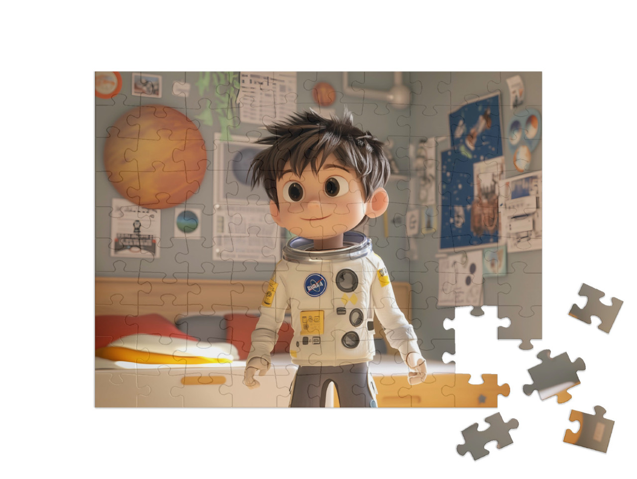 Puzzle 100 Teile „Weltraumgeschichten für kleine Entdecker“
