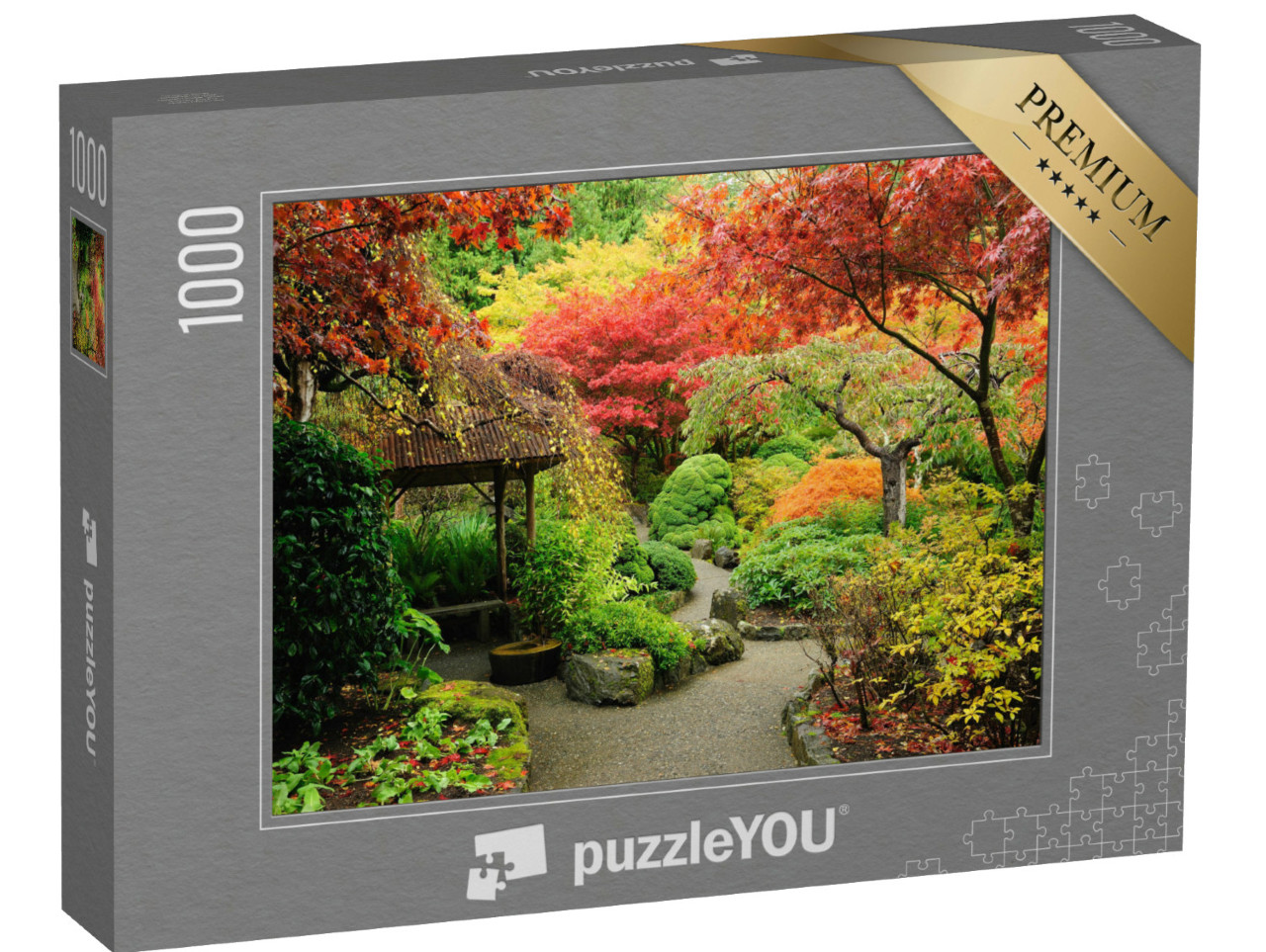 Puzzle 1000 Teile „Herbstlicher japanischer Garten in Vancouver Island, Kanada“