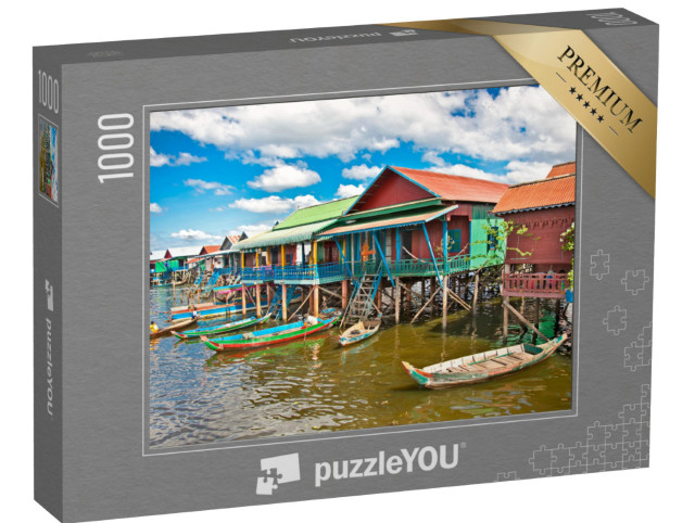 Puzzle 1000 Teile „Das schwimmende Dorf, Kambodscha“