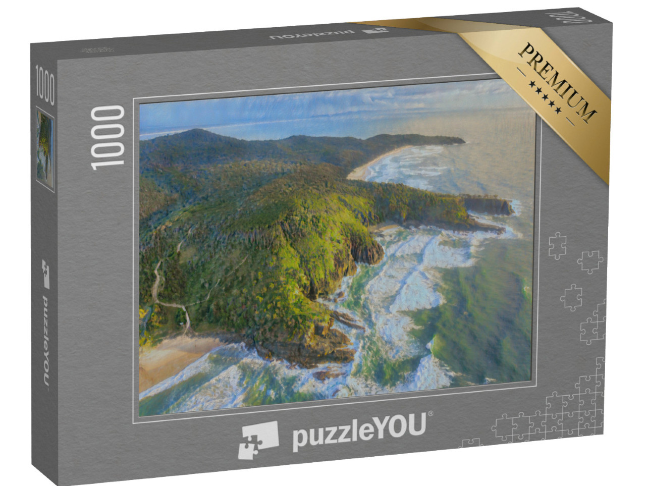 Puzzle 1000 Teile „im Kunst-Stil von Claude Monet - Noosa Nationalpark - Puzzle-Kollektion Künstler & Gemälde“