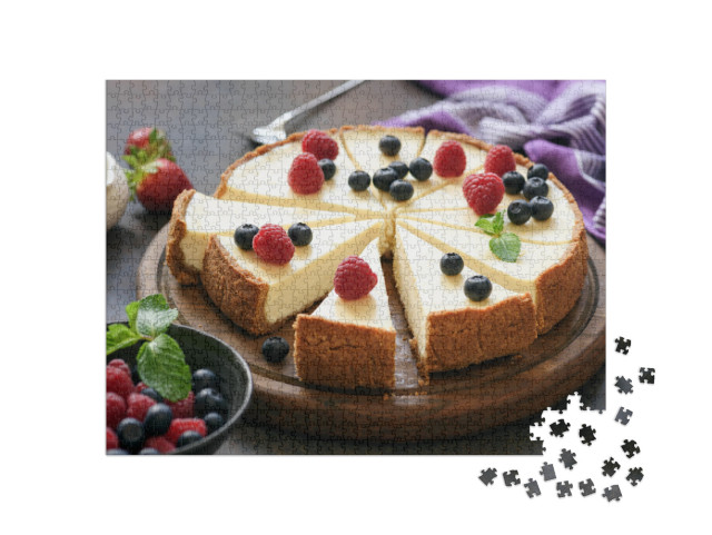 Puzzle 1000 Teile „Frisch gebackener New York Cheesecake“