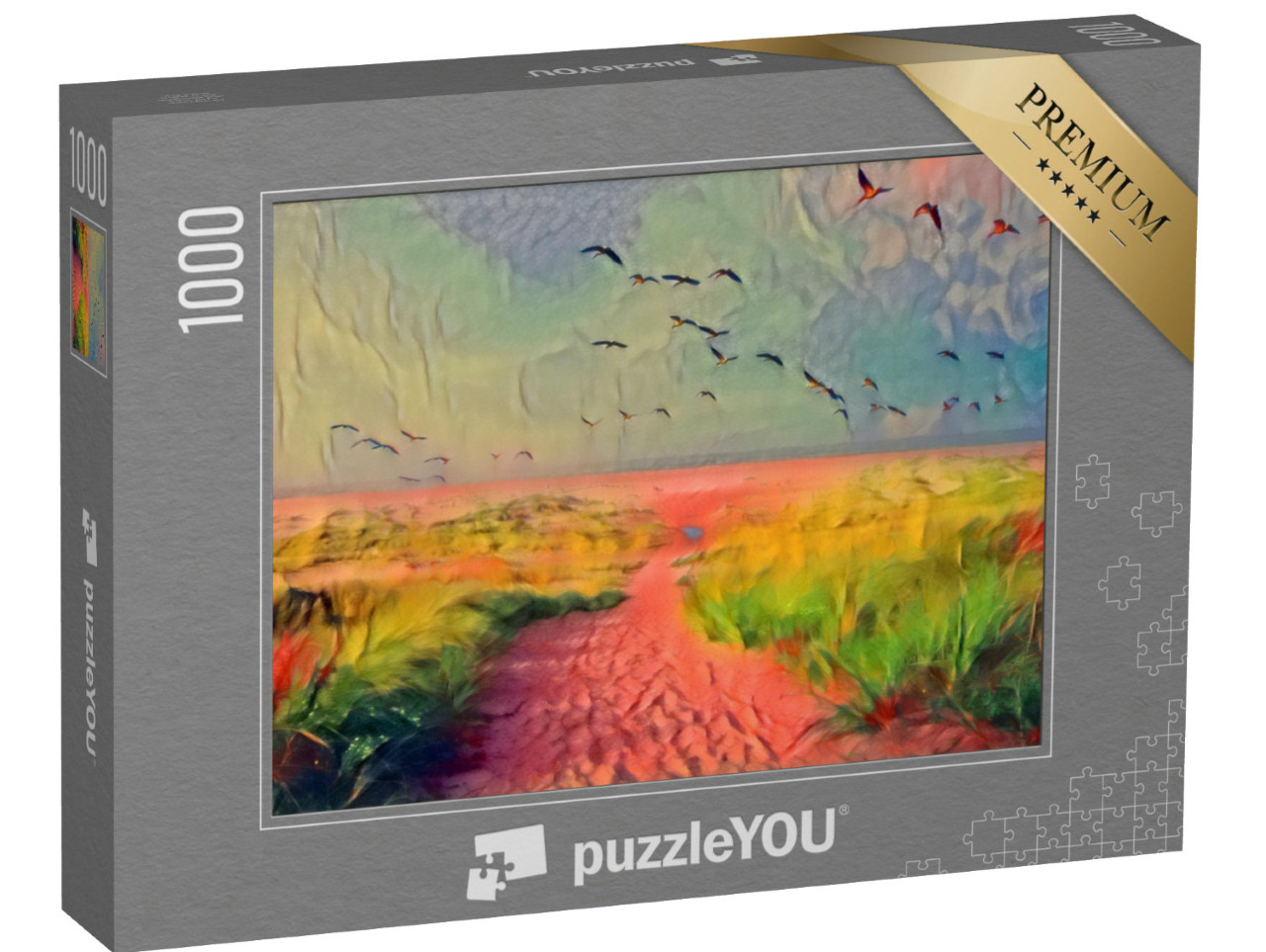 Puzzle 1000 Teile „im Kunst-Stil von Franz Marc - Enten - Puzzle-Kollektion Künstler & Gemälde“