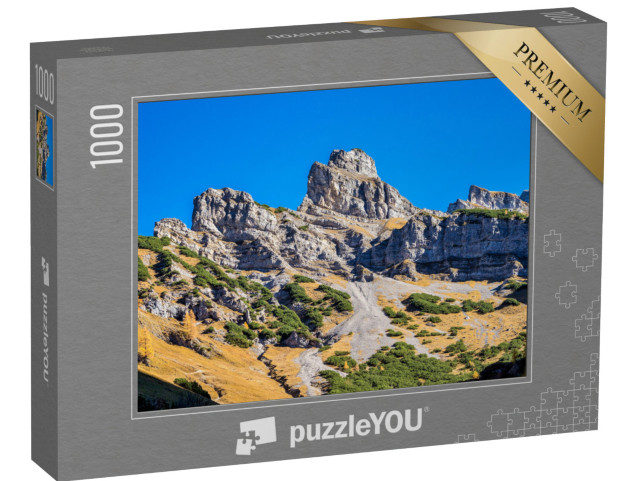 Puzzle 1000 Teile „Ahornbäume am Ahornboden, Karwendelgebirge, Tirol, Österreich“