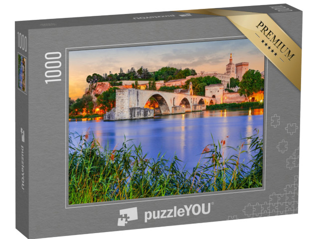 Puzzle 1000 Teile „Pont Saint-Benezet an der Rhone, Avignon, Frankreich“