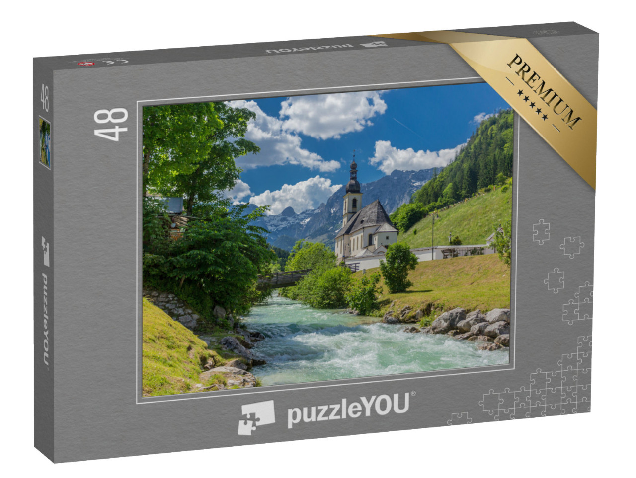 Puzzle 48 Teile „Berchtesgadener Voralpenlandes: Ramsau und Umgebung“