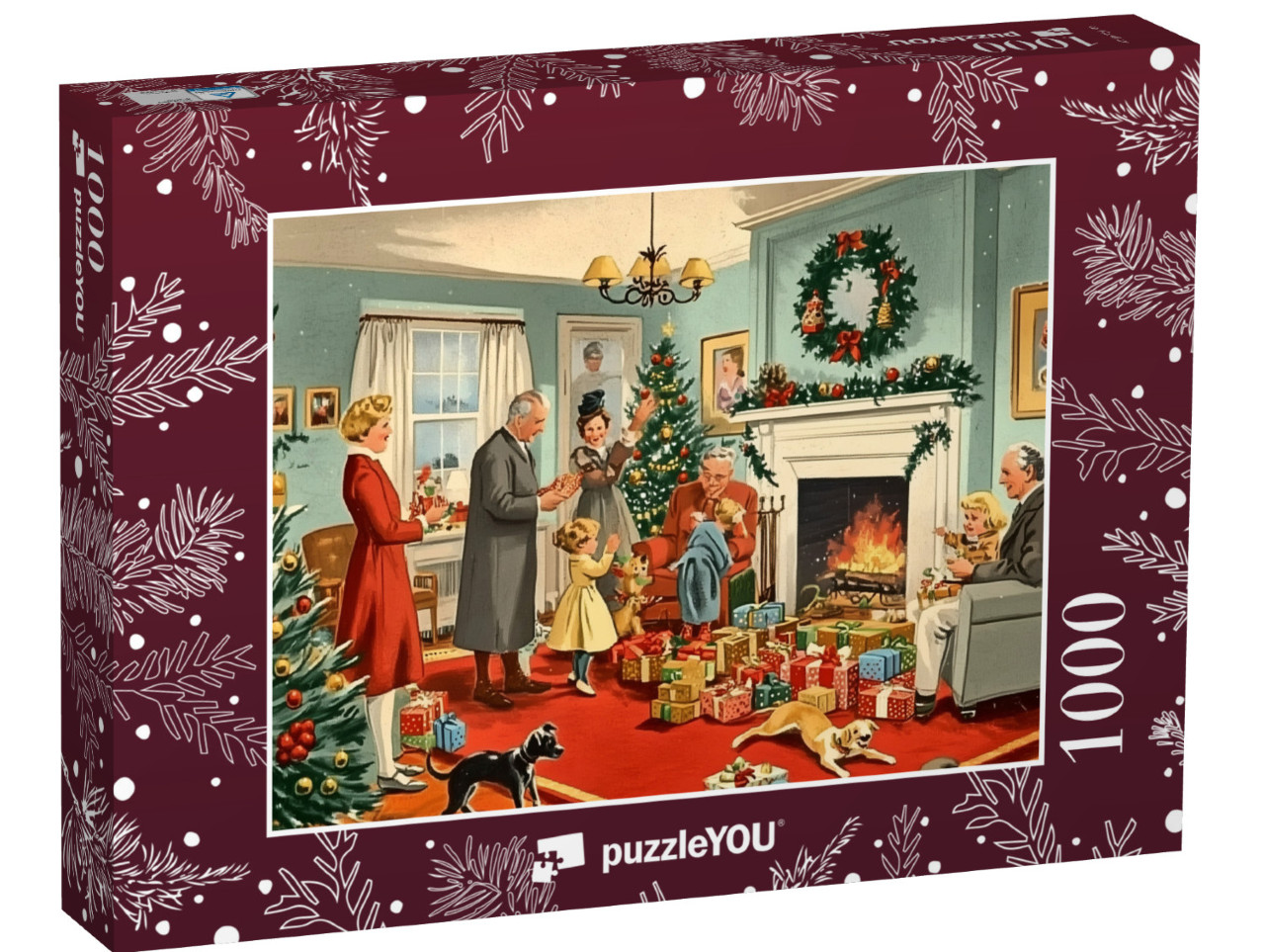 Puzzle 1000 Teile „Creepy Christmas 1950: Skurrile Mutationen“