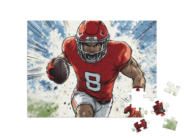 Puzzle 100 Teile „American Football: Der entscheidende Touchdown“