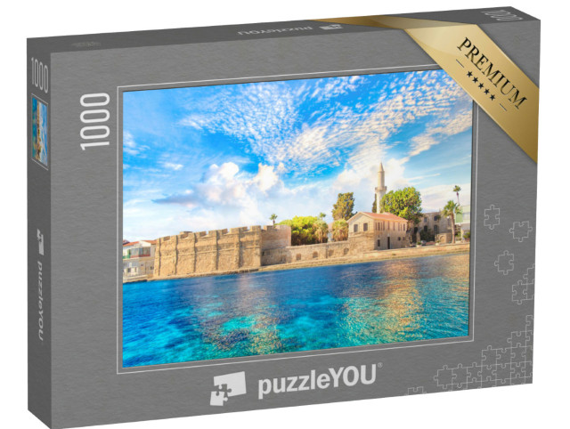 Puzzle 1000 Teile „Schöne Aussicht auf die Burg von Larnaca, Insel Zypern“