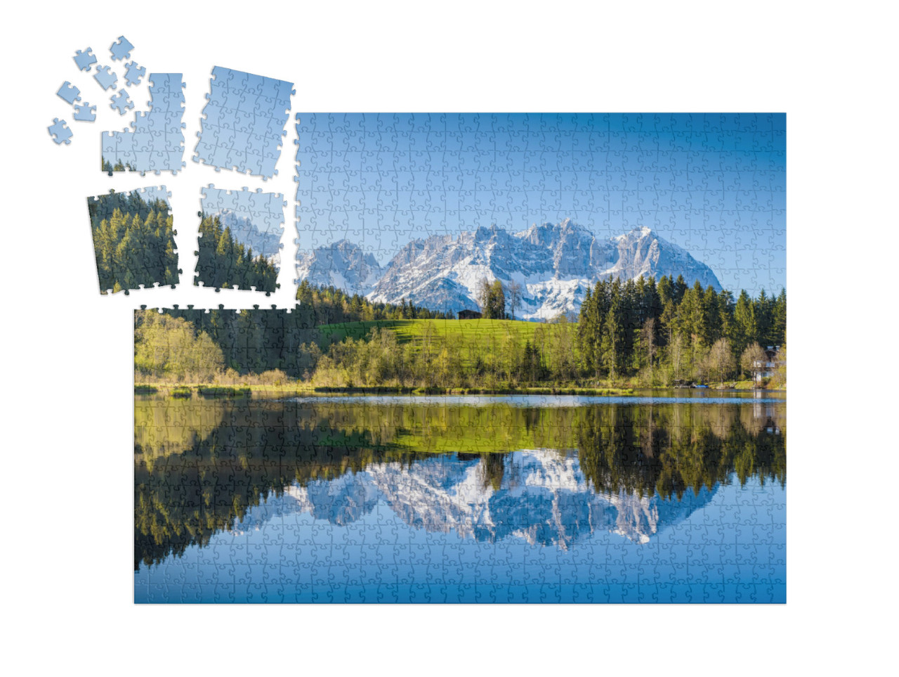 Puzzle „Idyllische Alpenlandschaft“ | SMART SORTED® 1000 Teile