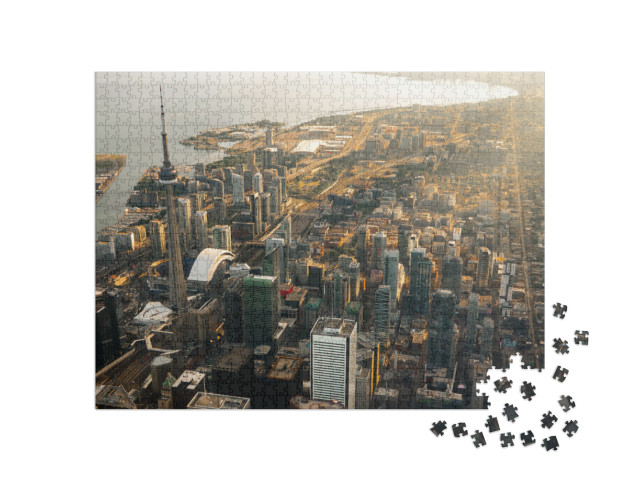 Puzzle 1000 Teile „Luftaufnahme der Stadt Toronto in Kanada“