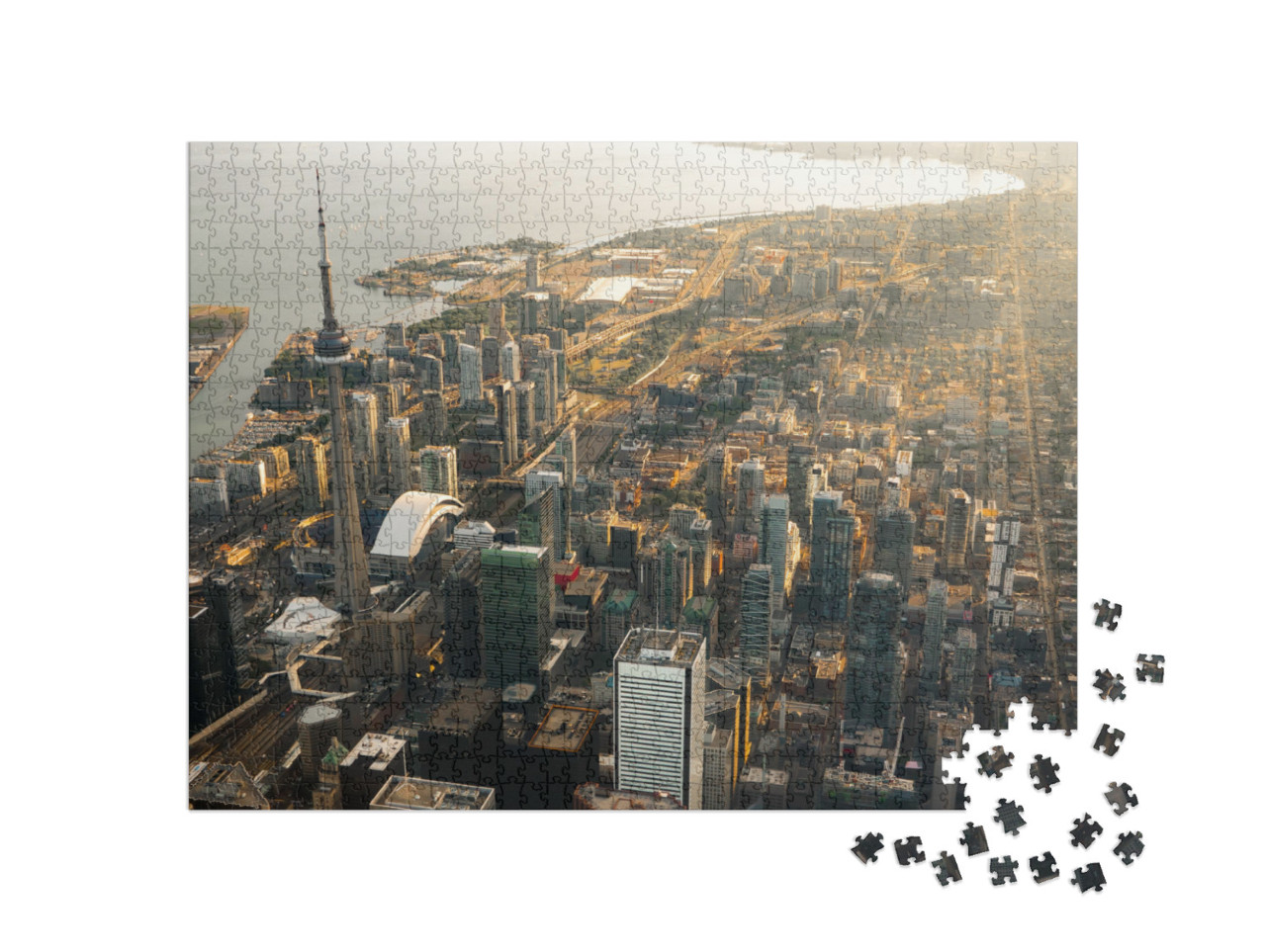 Puzzle 1000 Teile „Luftaufnahme der Stadt Toronto in Kanada“