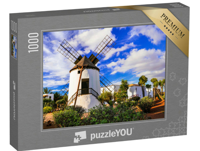 Puzzle 1000 Teile „Wahrzeichen von Fuerteventura: Windmühle bei Antigua, Spanien“