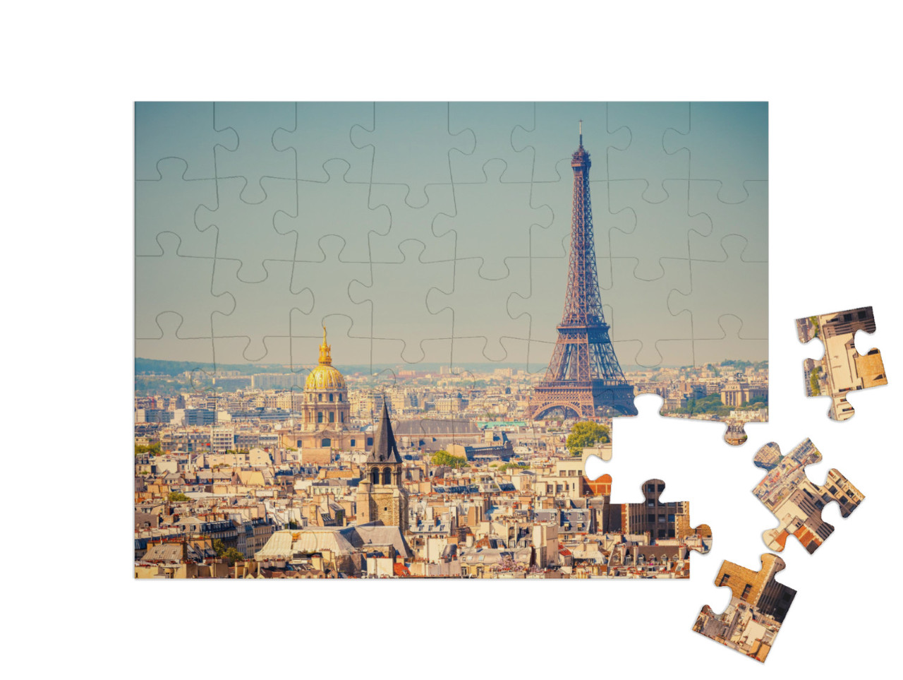 Puzzle 48 Teile „Blick auf den Eiffelturm, Paris, Frankreich“