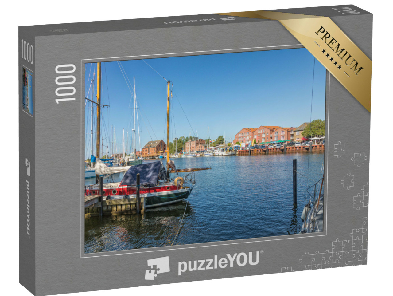 Puzzle 1000 Teile „Hafen von Orth, Insel Fehmarn, Schleswig-Holstein, Deutschland“