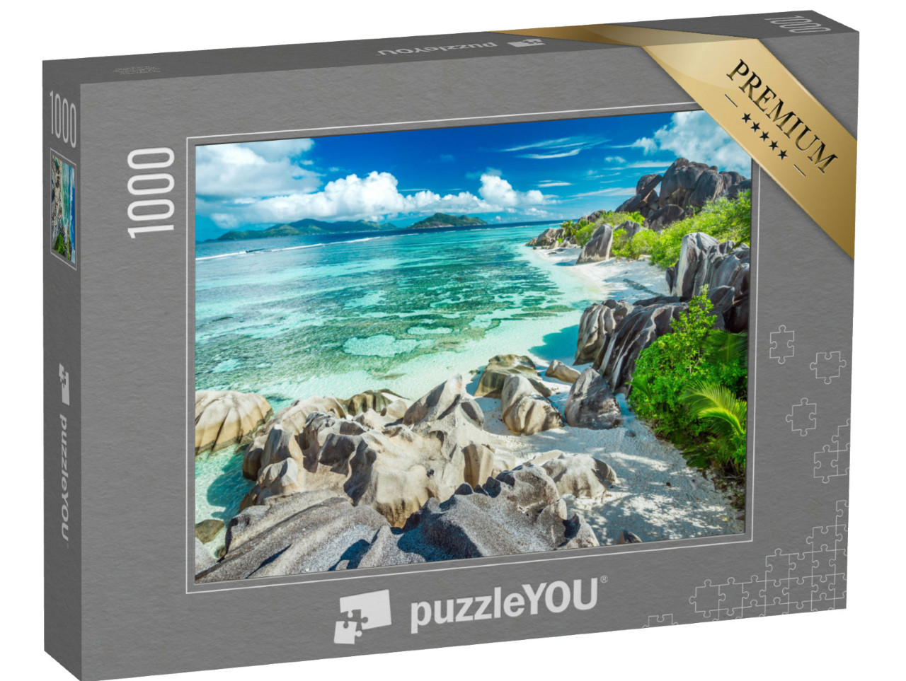 Puzzle 1000 Teile „Anse Source D'Argent - Der schönste Strand der Seychellen“