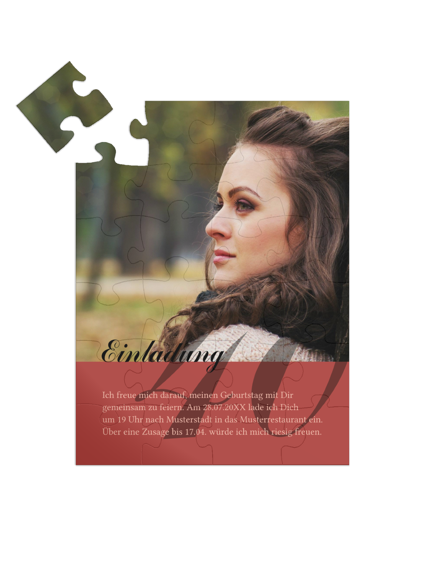"Klarheit 40" in Hochformat rot